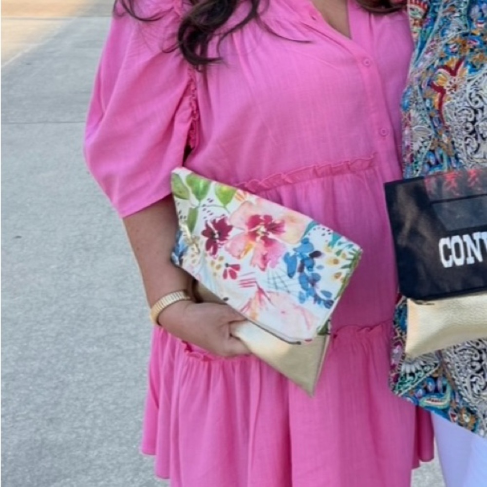 Pink Button-Up Dress